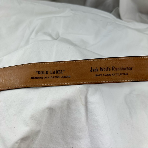 Vintage sterling 925 abalone belt buckle marlin Tony Lama lizard Mexico size 38 - Picture 11 of 15